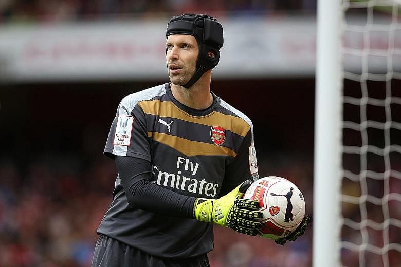 Gunner Petr Cech will face his old team Chelsea on Sunday.