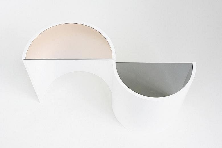 Side tables from the Contour series by Brooklyn-based firm Bower.