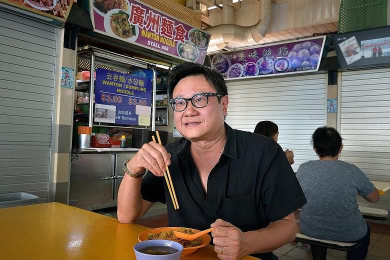 One of Eric Khoo's favourite foods is wonton noodles from Guangzhou Wanton Noodles in Tanglin Halt Food Centre.