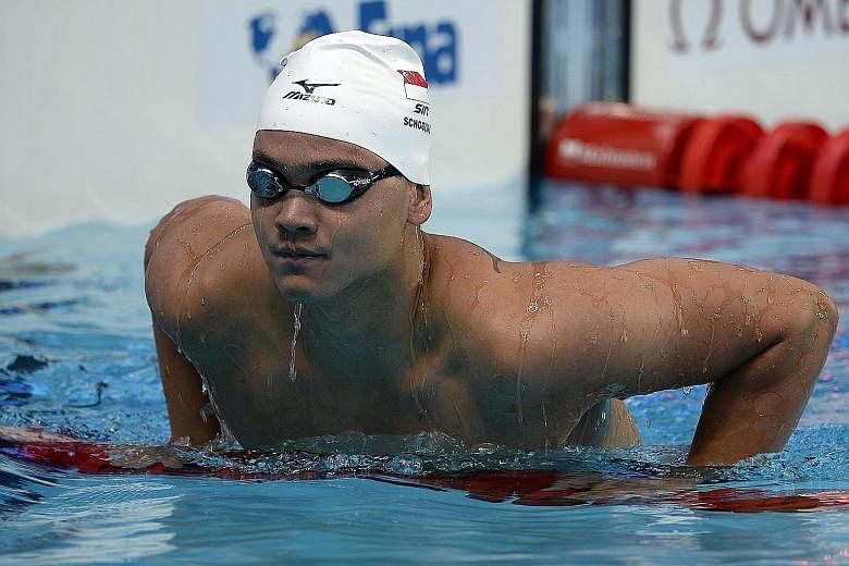 Joseph Schooling, who finished seventh in the 50m butterfly on Monday, will be swimming his pet event, the 100m fly, on Friday.