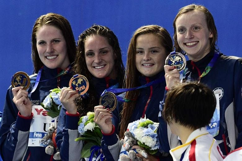 Swimming Ledecky Wins Fourth Gold As Us Win 4x200m Relay The Straits