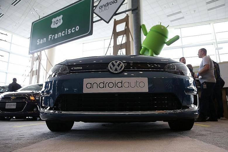 Volkswagen displayed its car fitted with Android Auto at the 2015 Google I/O conference in May in San Francisco.