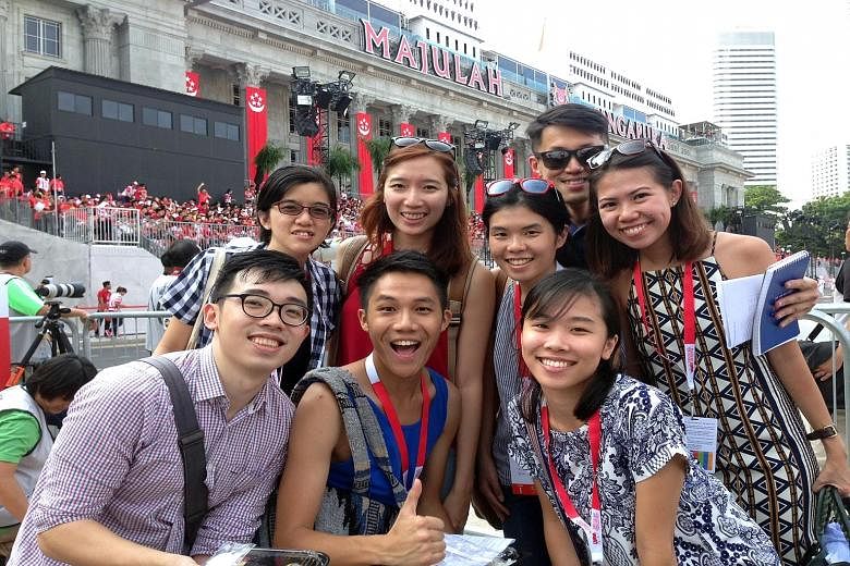Among the ST journalists bringing readers live coverage of events are (back row, from far left) Priscilla Goy, Melissa Lin, Linette Lai, Jermyn Chow and Lim Yi Han; and (front row, from far left) Lee Jian Xuan, Yeo Sam Jo and Amelia Teng. Reporters w