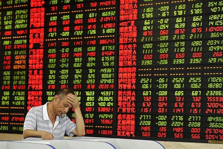After hitting a peak in mid-June, Chinese shares lost more than US$3.5 trillion (S$4.9 trillion) in value in just a month.