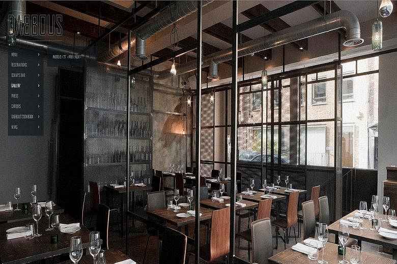 Chef Ollie Dabbous' London restaurant Dabbous (above) is always booked out and has a year-long waiting list.