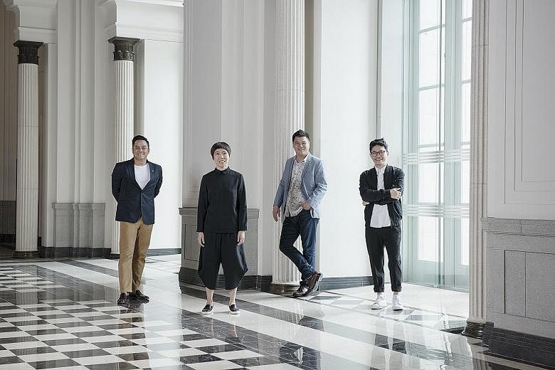 Gallery & Co is owned by design collective & Co, which is founded by (from far left) Mr Alwyn Chong, Ms Yah-Leng Yu, Mr Loh Lik Peng and Mr Arthur Chin.