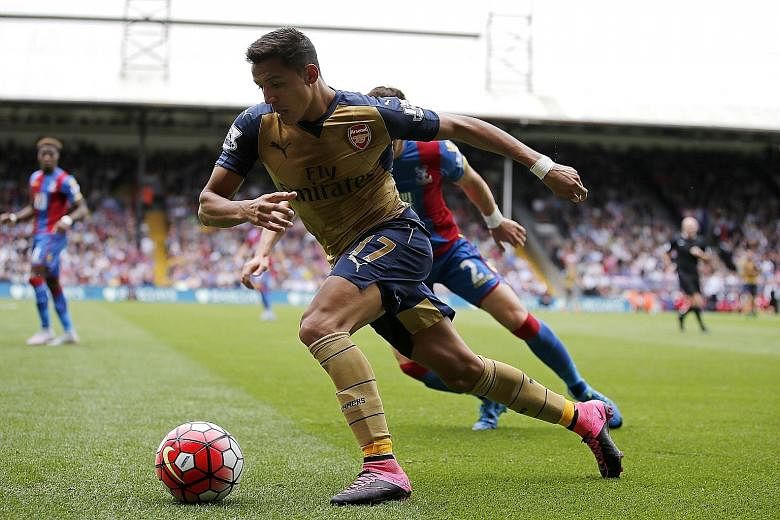 Chile winger Alexis Sanchez, making a belated maiden start of the season, was quickly back in the thick of the action.