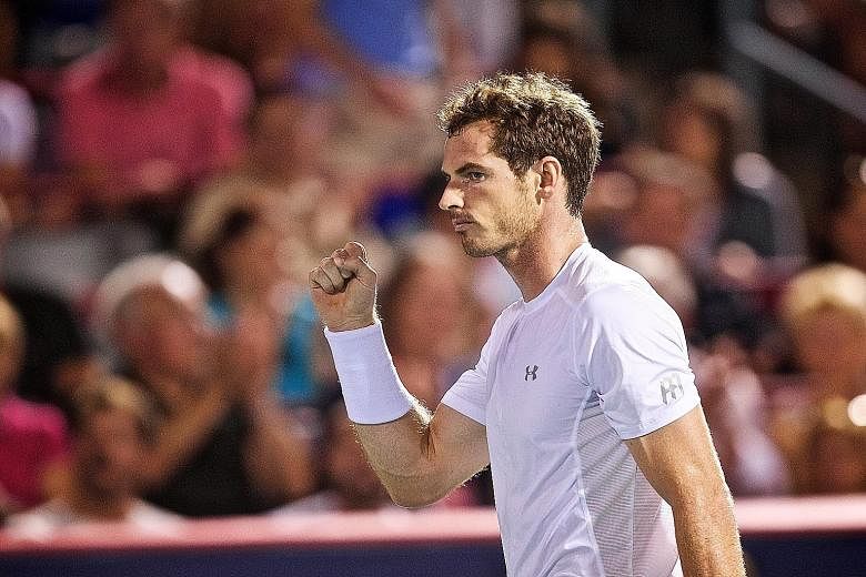 Andy Murray after his 6-3, 6-0 win against Kei Nishikori in the semi-final in Montreal.