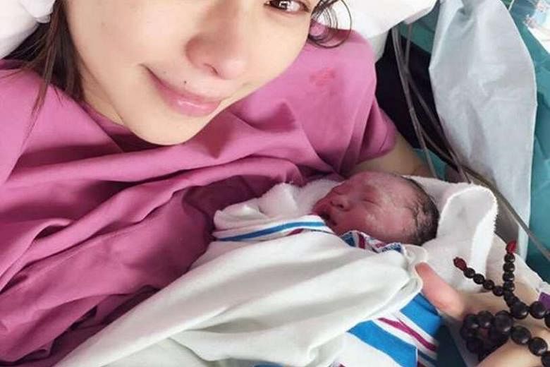 Vivian Hsu was on more than four months' bedrest in hospital before giving birth to son Dalton Lee. 