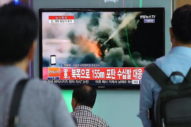 South Korea's TV stations yesterday carried news - and pictures - of rocket firing by the North.