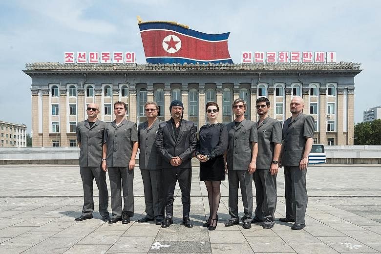 Slovenian avant-garde music group Laibach in Pyongyang on Wednesday.