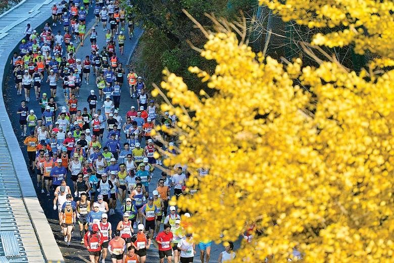 Dynasty Travel has a Korean tour package that includes the Chosunilbo Chuncheon Marathon (above) in October.