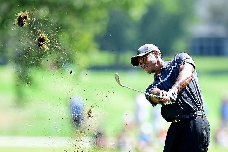 Tiger Woods has had a rough time in recent tournaments. But after two good rounds in the Wyndham Championship, he is pleased but not getting carried away.