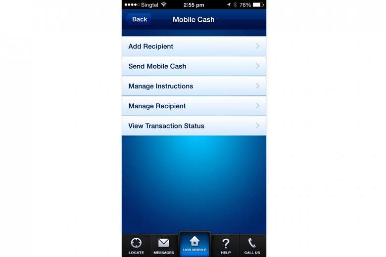 The Mobile Cash feature on UOB's Mobile app allows customers to withdraw cash from UOB ATMs using just a one-time PIN that is sent over SMS. 