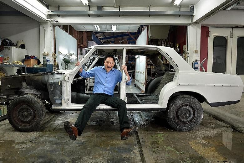 TV host Steven Chia is restoring his 1971 Mercedes 200, which had been corroded by rust.
