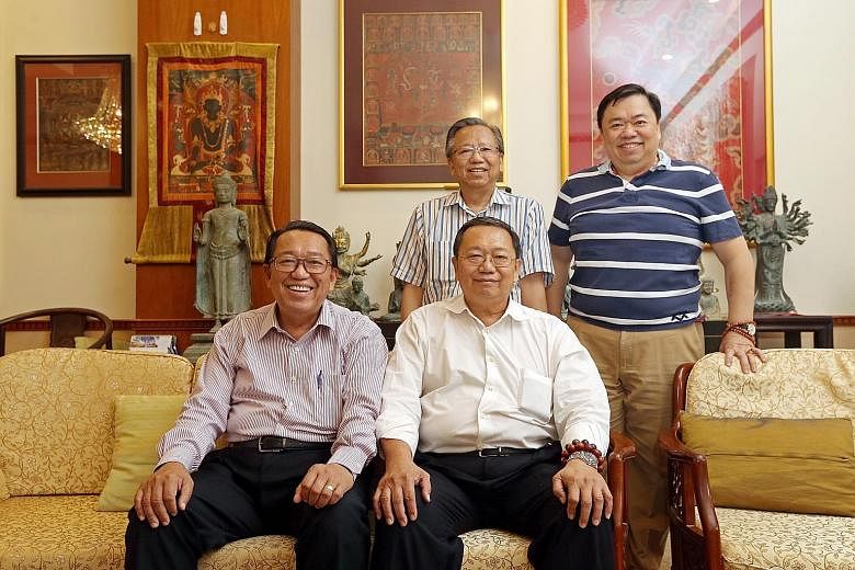 The Woons - (counterclockwise from front) Wee Phong, Tek Seng, Wee Teng and Wee Hao - are united in their passion for fine art, which has spurred them to support bursaries and other programmes for art students.