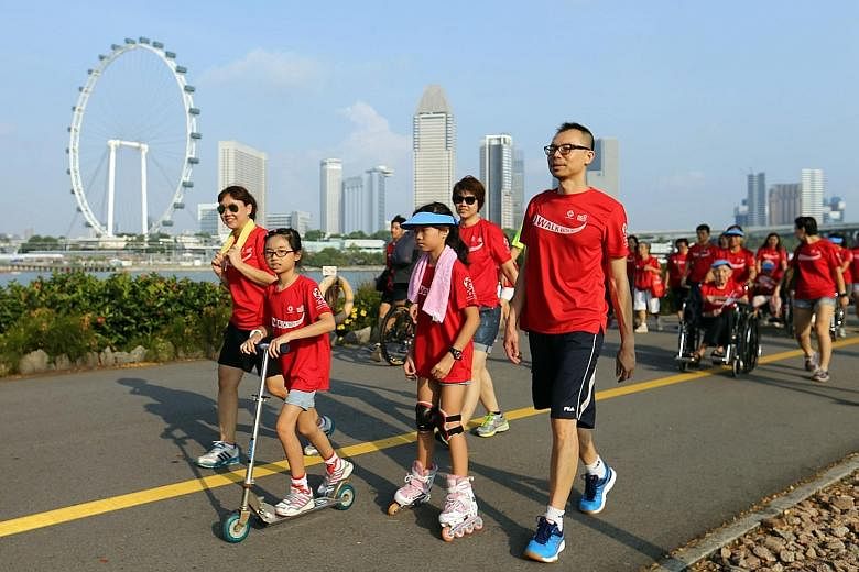 Residents from Marine Parade GRC took a scenic stroll to Gardens by the Bay on Sunday as part of an islandwide event.