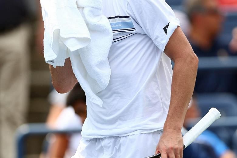 Mardy Fish, 33, who has battled a heart condition and anxiety attacks, fell in five sets to Feliciano Lopez in the US Open second round on Wednesday.