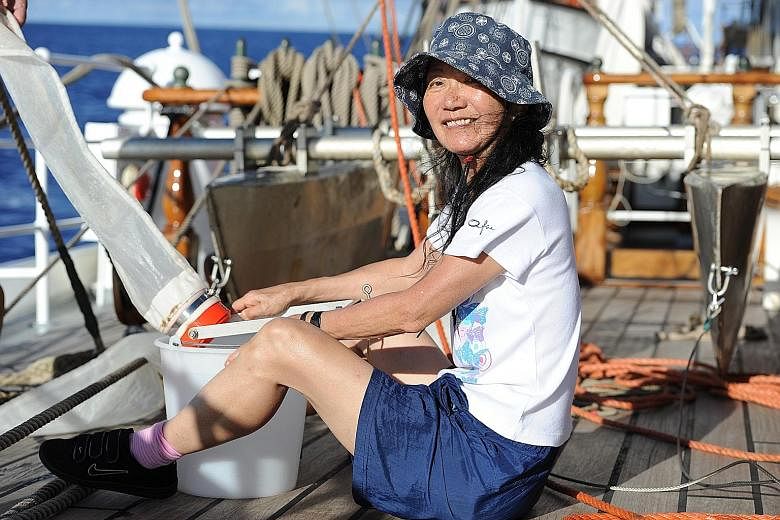 Dr Lanna Cheng, who started the field of marine entomology, on a sea expedition in 2010.