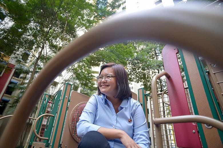 WP candidate Lee Li Lian has been getting to know as many residents as possible, tracking which homes she has visited, and helping them. Younger residents recognise her during her house visits. PAP candidate Charles Chong on a walkabout at Block 182A