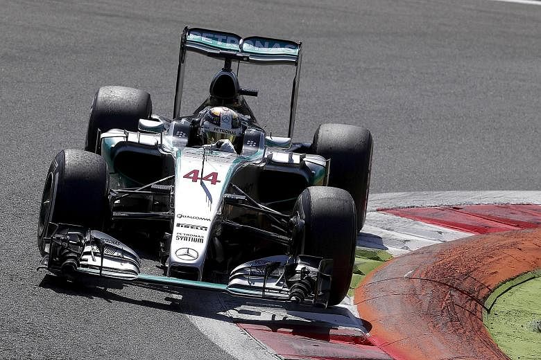 Lewis Hamilton sets himself up to claim his seventh F1 race win of the season after bagging pole.