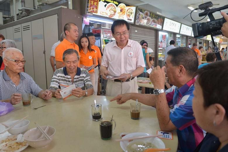 National Solidarity Party candidate Cheo Chai Chen (centre), who is contesting in MacPherson SMC, was an MP for Nee Soon Central from 1991 to 1997 when he was with the Singapore Democratic Party.