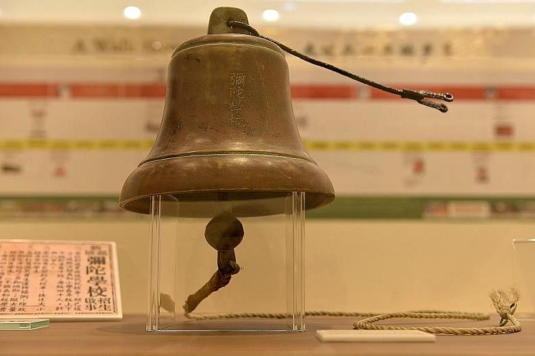 Lovingly preserved artefacts on display include the old school bell, which once hung at the Race Course Road premises.