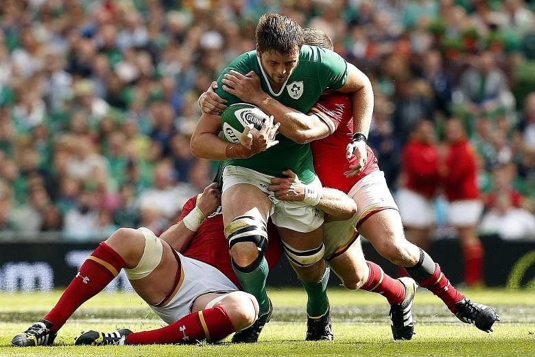Ireland's Iain Henderson, here charging against Wales, has blended his imposing physique with athleticism to devastating effect.