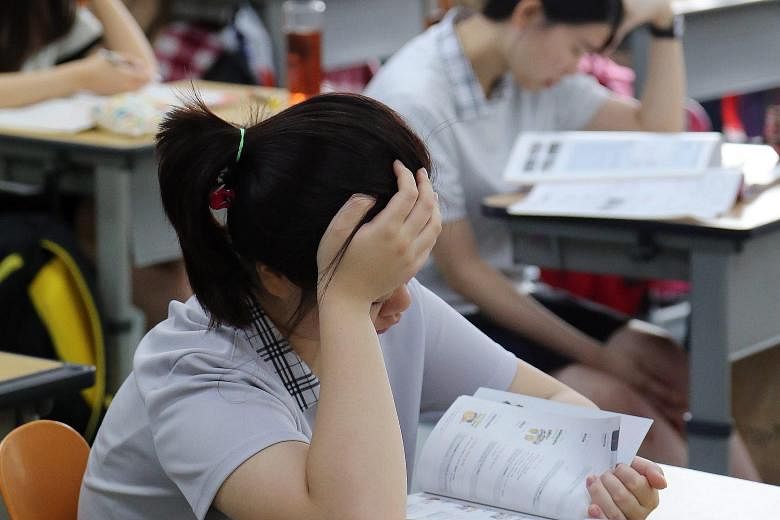 High school students preparing for a test in South Korea. The proposal for a state history textbook was raised after a high school textbook put out by right-leaning Kyohak Publishing was found to be full of factual errors.