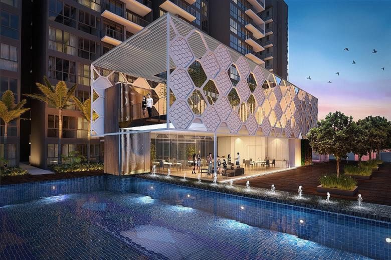 An artist's impression of Signature at Yishun, which has two- , three- and four-bedders and recreational facilities. The sales gallery saw about 800 visitors yesterday despite it being Polling Day.