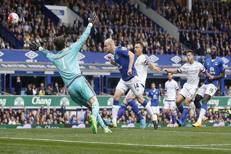 Steven Naismith, scoring Everton's first goal, went on to poach two more as Chelsea proved sluggish and ineffective once again.