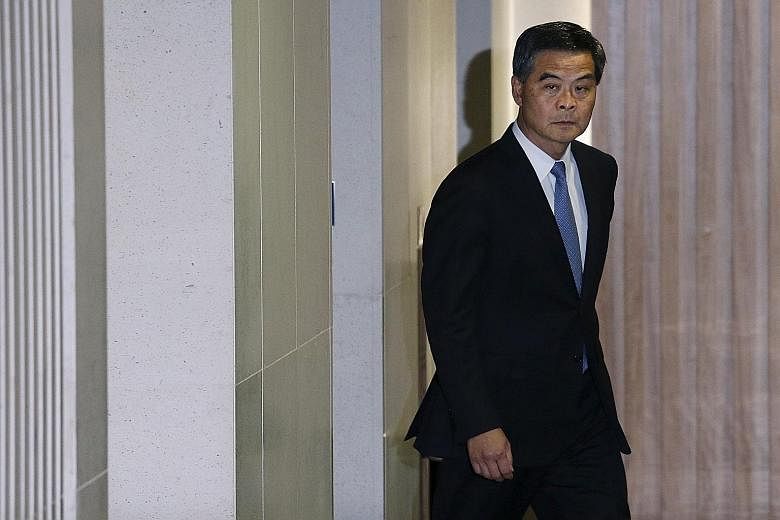 Beijing's top official in Hong Kong said that the city's chief executive, currently Mr Leung Chun Ying (above), has "a special legal position which is above the executive, legislative and judicial institutions".