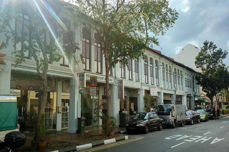 The five adjoining shophouses in Joo Chiat have a total land area of about 7,504 sq ft.