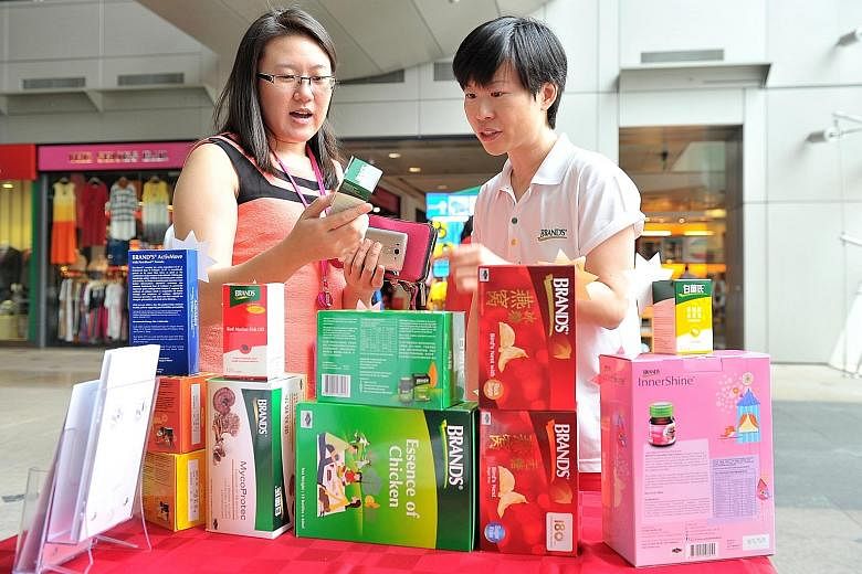 Health supplements company Cerebos Pacific launched its annual Brand's Charity Sales yesterday. The firm aims to raise $30,000 over two days, with all proceeds going to The Straits Times School Pocket Money Fund. This is the 14th year that Cerebos Pa