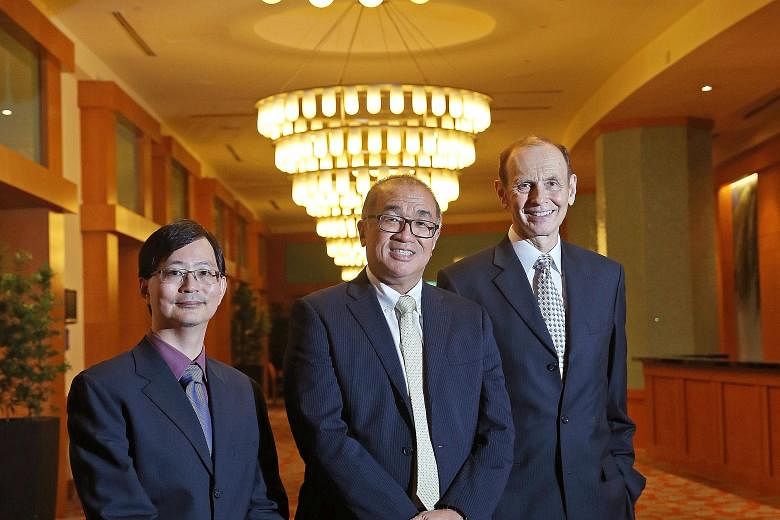 Mr Tan Gee Paw's team took steps to close down the night soil collection service. President's Science Award recipients (from left) Patrick Tan, Teh Bin Tean and Steven Rozen were recognised for their work in Asian cancer genomics. Their research has 