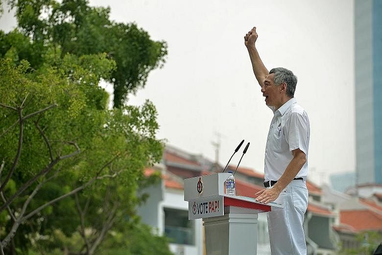 PM Lee Hsien Loong focused on laying out a compelling vision for Singapore as the country moved towards a more uncertain future, while calling for a strong mandate to form the leadership team for the future.