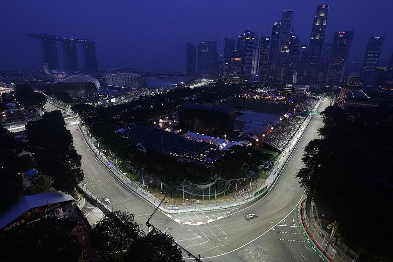 The tight and twisty Marina Bay Street Circuit, seen here from Swissotel The Stamford, offers a good chance for Fernando Alonso and his McLaren team to score points.