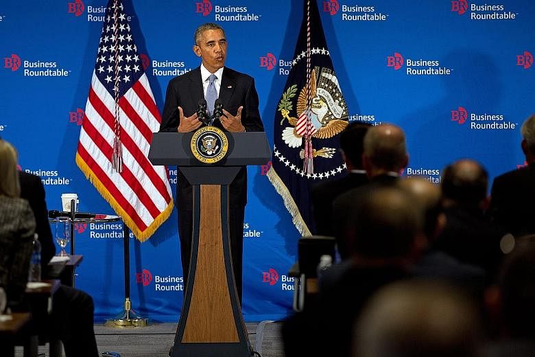 President Barack Obama speaking at a Business Roundtable meeting last week when he said that the rising number of cyber attacks would feature in his talks with President Xi Jinping of China.