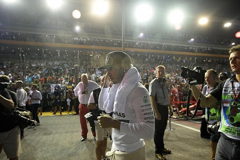 Lewis Hamilton, forced to retire after loss of power at the Singapore GP, felt he was doing fine in the race until disaster struck.