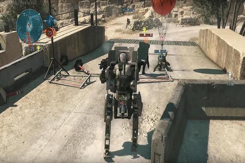 With Metal Gear Online, you can climb into a two-legged Walker Gear machine and go for a head-on assault or, if you prefer something subtler, sneak up on them in stealth mode and knife them in the back.