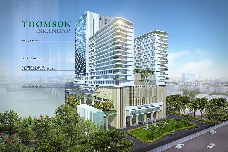 An artist's impression of Thomson Iskandar, which will be managed by Thomson Medical when it is completed in 2018.
