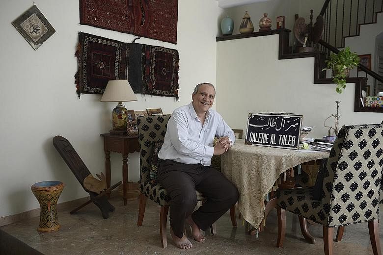 Dr Ameen Talib, who is also a board member of the National University of Singapore's Middle East Institute, at his home in Bukit Batok. He wedded his Malay wife Fatimah Jumaat and became a Singapore citizen in 1995.