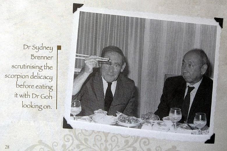 Deputy Prime Minister Teo Chee Hean with Dr Sydney Brenner at the Institute of Molecular and Cell Biology's 30th anniversary dinner in May. Dr Brenner being hosted by Dr Goh Keng Swee during his first visit to Singapore in 1984.