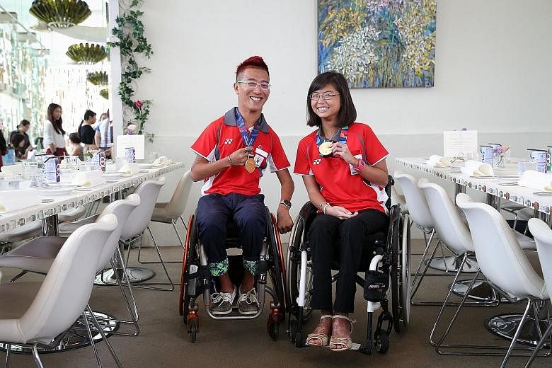 Sailors Jovin Tan and Yap Qian Yin won gold at the Asian Para Games last year. He is aware of the extra pressure on home ground while she is excited about performing in front of family and friends.