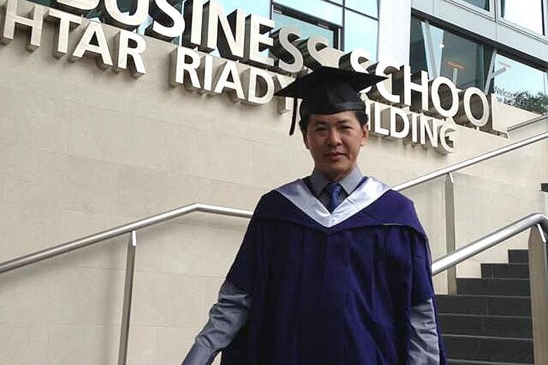 Going back to school to do his executive MBA took a lot of adjusting but Mr Yeo said the course opened his mind to new ways of thinking and sharpened his entrepreneurial skills.