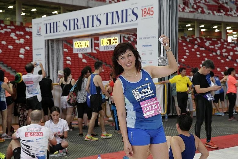 Dr Janice Khoo, who completed the women's 18.45km run, asked 15 of her friends to pledge their support for her cause.