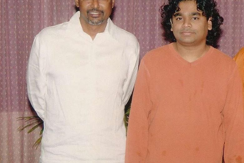  Raffee(left) with Oscar- winning composer A.R. Rahman in a 2003 photograph.