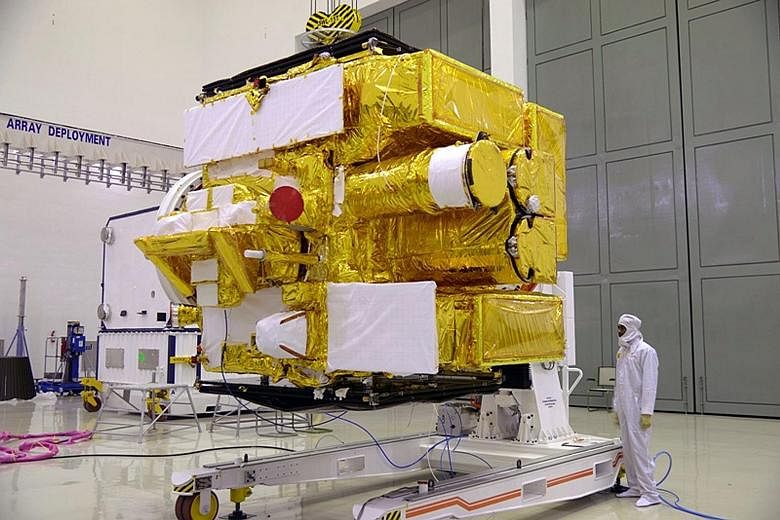Satellite Astrosat, India's first dedicated space observatory, seen here at the Indian Space Research Organisation Satellite Centre in Bangalore, was launched yesterday as part of India's growing space programme.