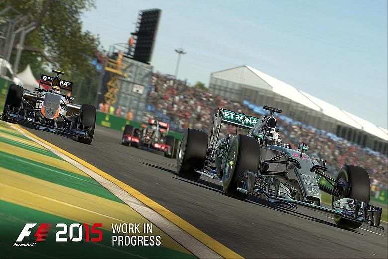 Even when the difficulty level of the F1 2015 game is set to 'easy', the racing mechanics are complicated and a player has to know when to change his tyres according to weather conditions.