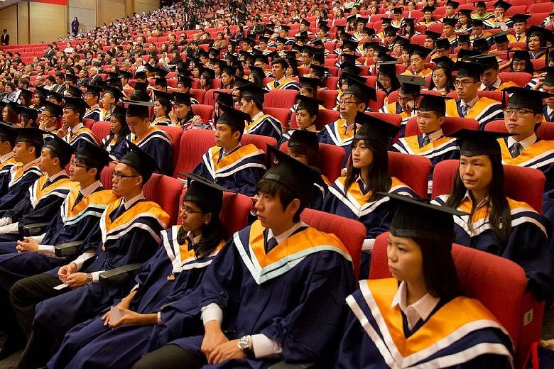 NTU graduates at their convocation. The university's rise in recent years has been largely attributed to its improved score in research.